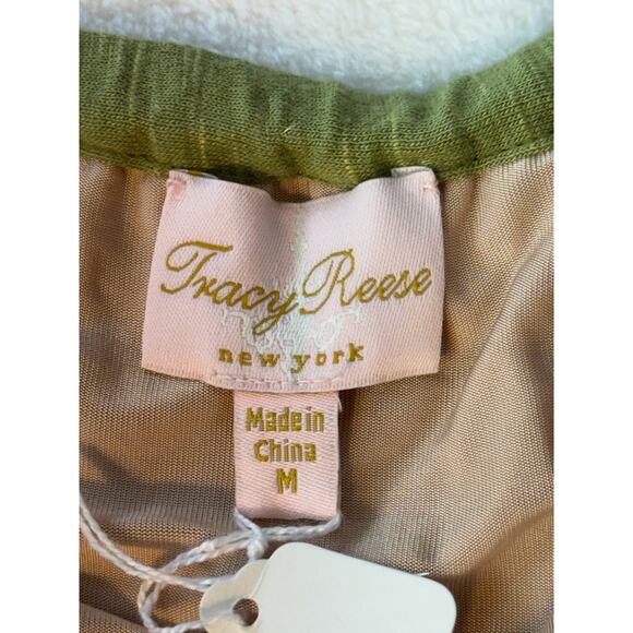 Tracy Reese Green Midi Skirt Pull on Pleated Knee High Twirl M High Low - Picture 3 of 8